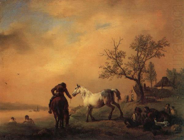 Philips Wouwerman Horses Being Watered china oil painting image